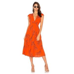 Free People Printed Retro Midi Dress from Revolve 0